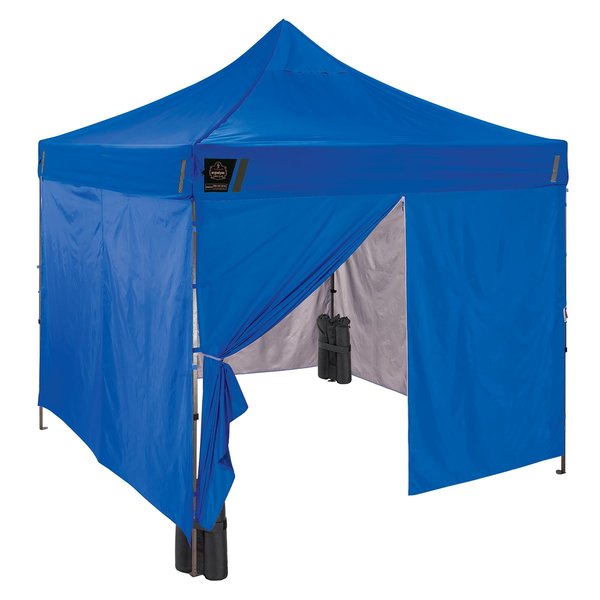 Shax By Ergodyne Single Blue Enclosed Pop-Up Tent Kit - 10ft x 10ft 6053